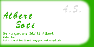 albert soti business card